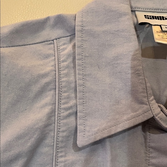 Light Blue tailored Cropped Blouse - Picture 4 of 6